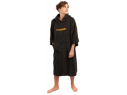 Toalha Unisexo CRESSI Poncho Preto para Mergulho (Tamanho Único)