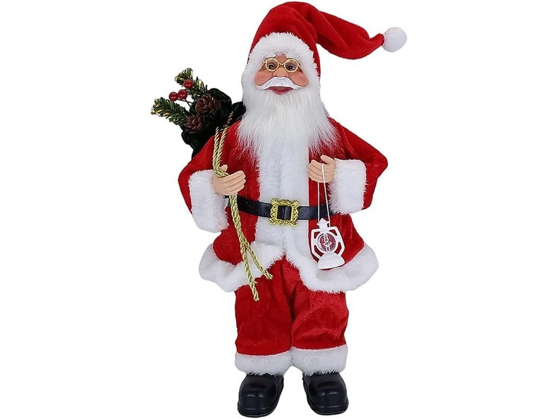 Adorno de Papai Noel 30cm em Pé Nova Line Decoração Natal