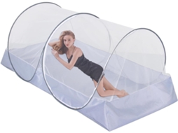 Mosquiteiro de Viagem, Poliéster, 200 X 100 X 73 Cm, Dobrável, para Camas, Viagens e Camping, com Zíper Lateral e Fácil CHABERLU