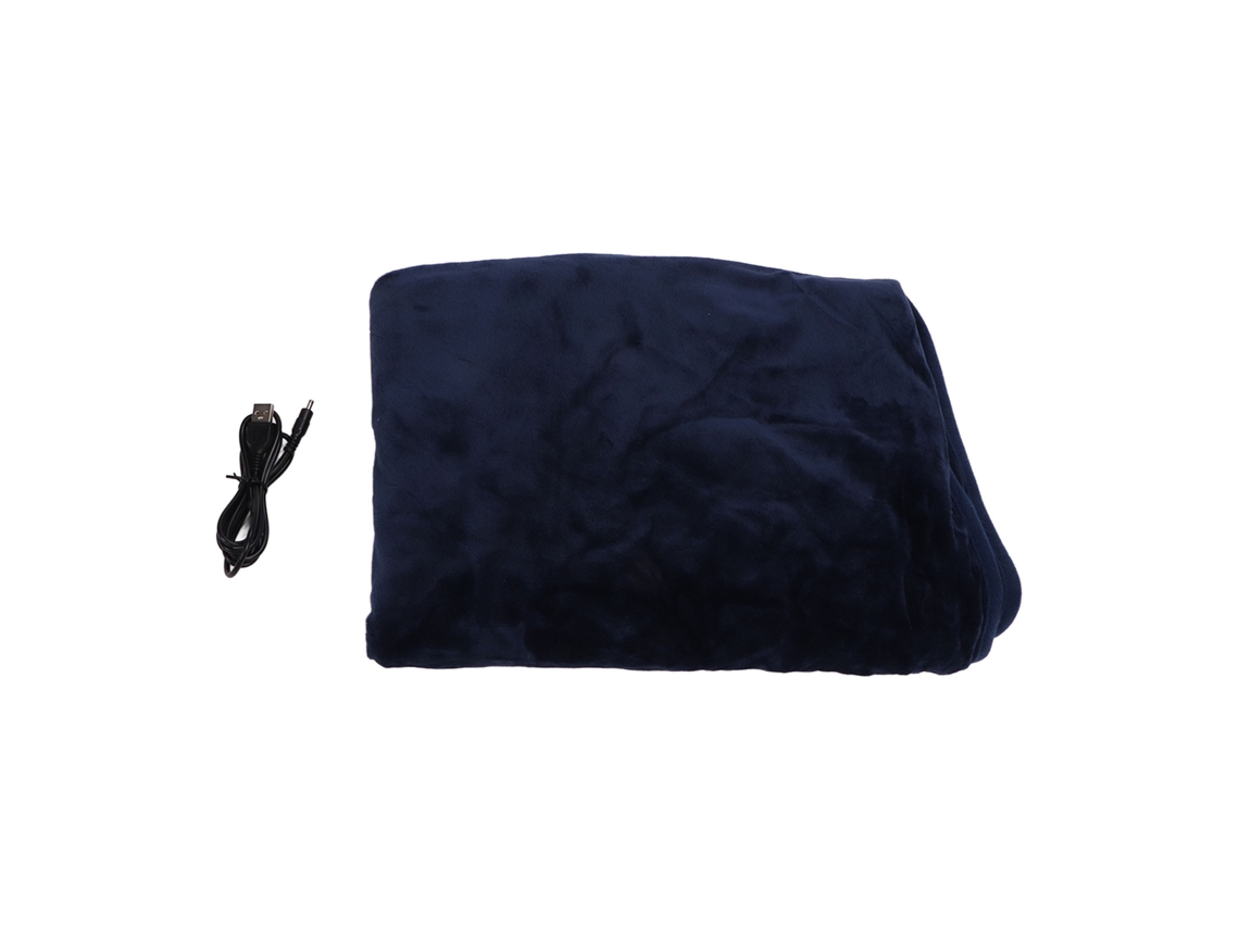 Manta Elétrica Usb Quente Inverno Azul