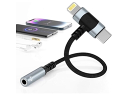 Adaptador Lightning E Usb-c Para Conector De Fone Ouvido 3,5 Mm 2 Em 1 Iphone Ipad/iphone 1 -aquaforge