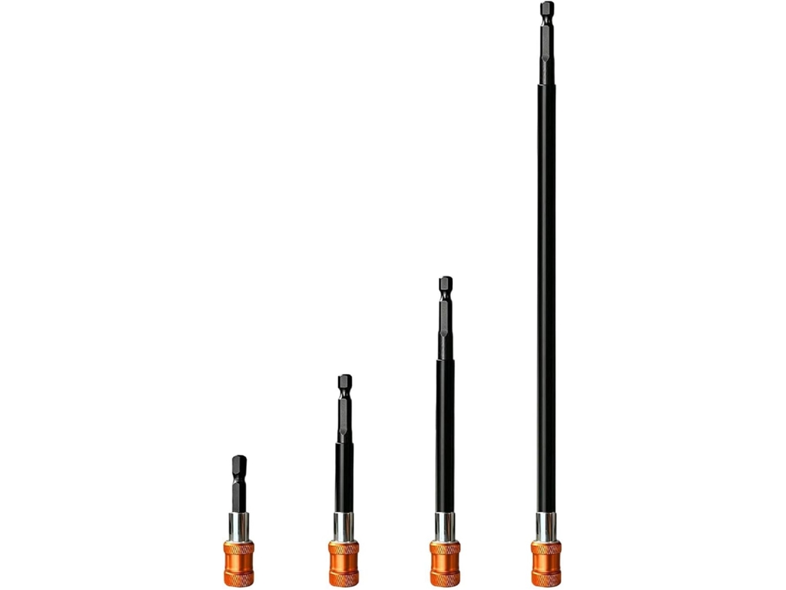 Conjunto De 4 Anéis Magnéticos Para Chave De Fenda, Com Pontas De Troca Rápida