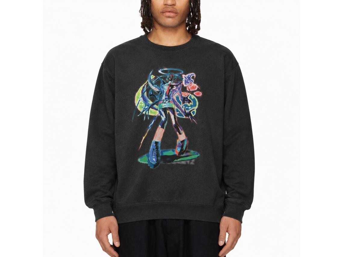Rockinstone Zombiegirl Black Classic Sweatshirt Unique Designer Style