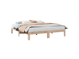 Vidaxl Cama Sem Colchão 160x200 Cm Madeira De Pinho Maciça