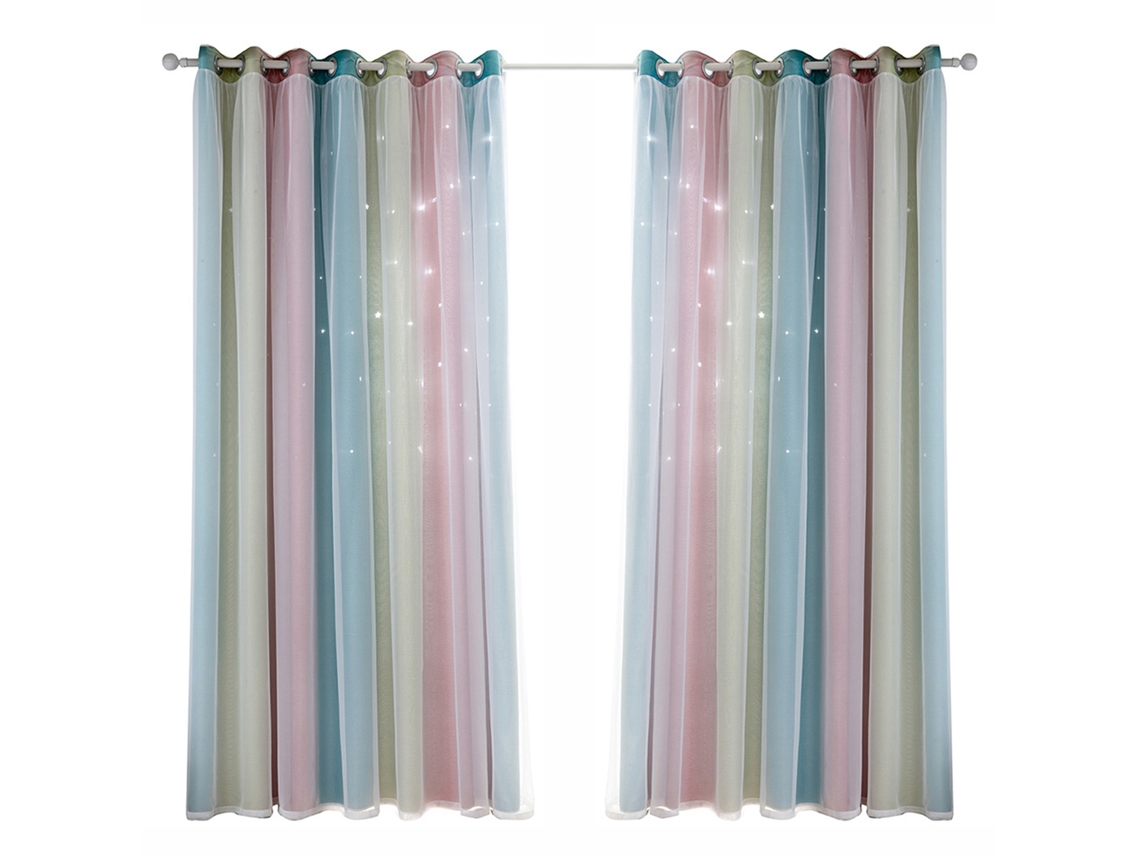 Cortinas Blackout Estrelas S/MARCA para Quarto de Menina