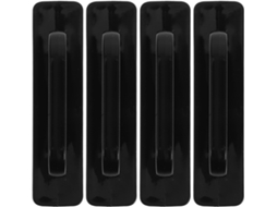 Conjunto De 4 Puxadores Autoadesivos Para Portas Armários, Removíveis, Em Abs Preto