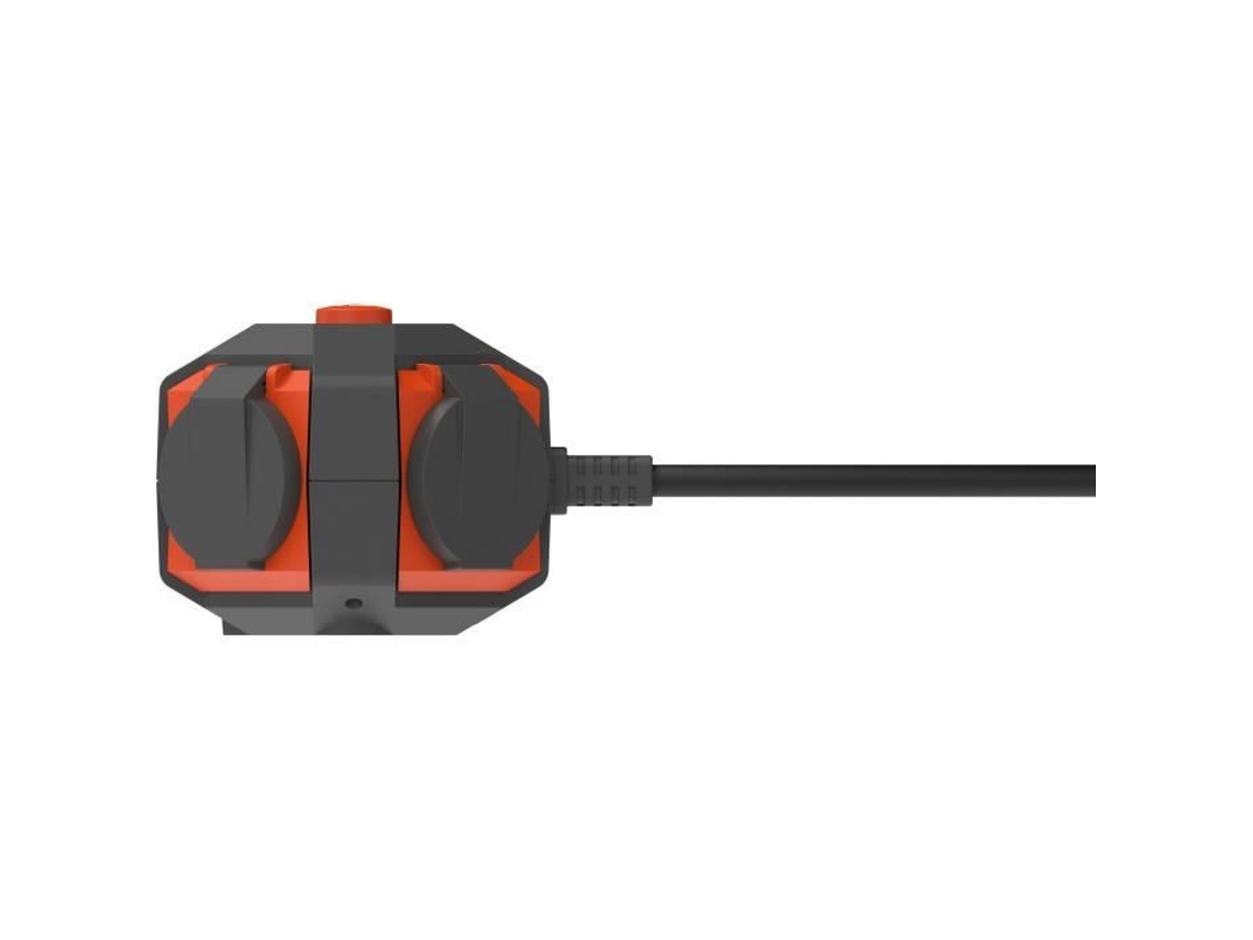 Power Globe, Quarx, Ip44, 4 Tomadas, Interruptor, Cabo De 3m