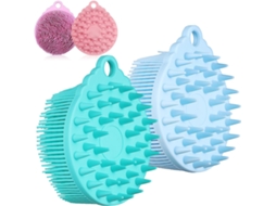 Conjunto De 4 Escovas Banho Esfoliantes Silicone, Escova De Chuveiro Para Pendurar E Lavar O Corpo