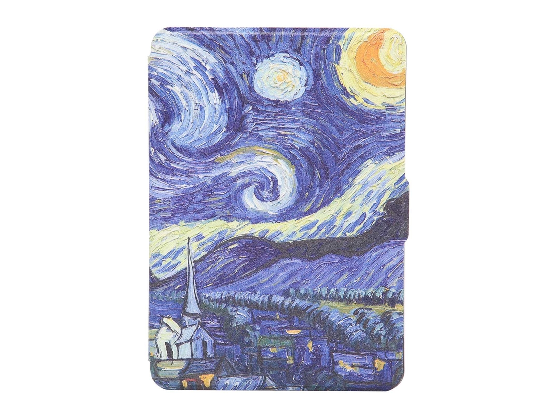 Aetheria capa Protetora de Couro Pu Pintada para Leitor de Ebook Paperwhite 1/2/3