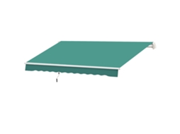 Toldo de Parede Articulado Alumínio resistente com manivela, cobertura poliéster 295x245 Cm, verde S/MARCA