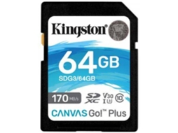 Cartão de Memória SD KINGSTON Canvas Go Plus (Outlet Caixa Aberta - 64 GB - 170 MB/s)