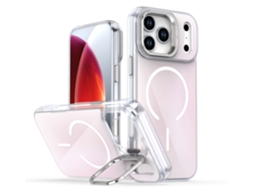 Capa De Celular Magnética Camaleão Brilhante Com Suporte Para Lentesbranco - Iphone 17