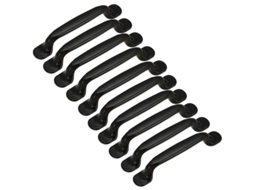 Conjunto de 10 puxadores para portas de cozinha, 128 mm, alumínio preto X001