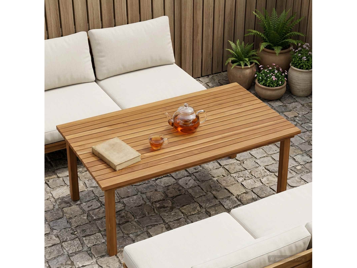 Vidaxl Tampo De Mesa 110 X 55 X 3,5 Cm Retangular Natural
