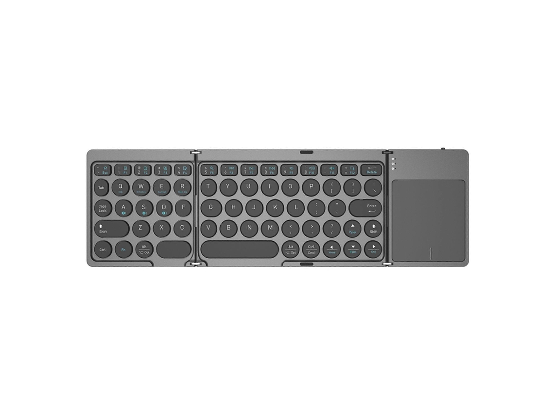 Teclado Bluetooth Sem Fio Dobrável Com Touchpad Nostalgia88