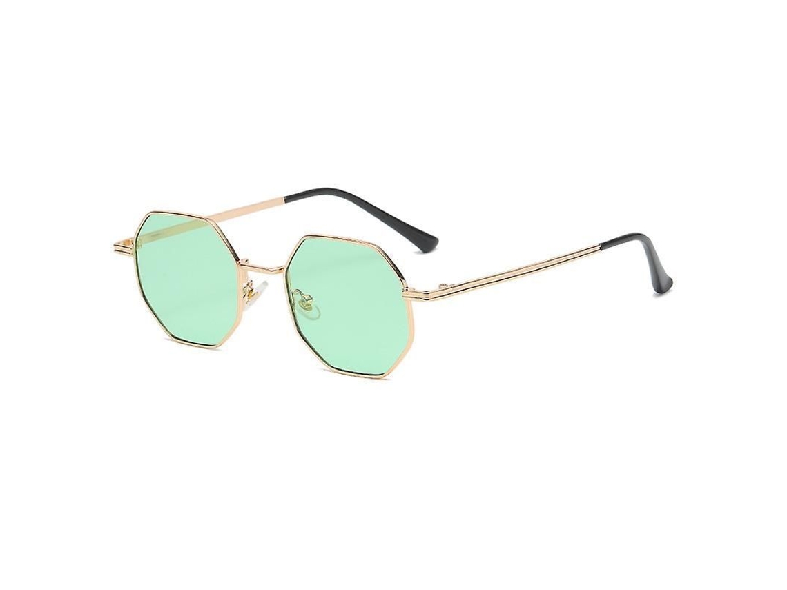 2026 óculos de Sol Harko Vintage Octagon para Mulher, Armação de Liga, Lentes de Plástico Uv400, Estilo Wrap Adulto