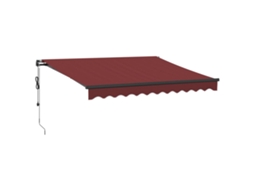 Toldo retrátil VIDAXL Burgundy Tecido (300x250 cm)