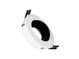 Aro Downlight Cónico Baixo Ugr Para Lâmpada Led Gu10 / Gu5.3, Con Corte Ø 75 Mm Branco / Preto
