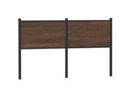Cabecero de 150 cm, derivados de madera y acero, roble marrón