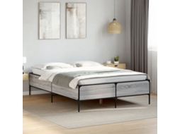 Estrutura De Cama 120x190 Cm Derivados Madeira/metal