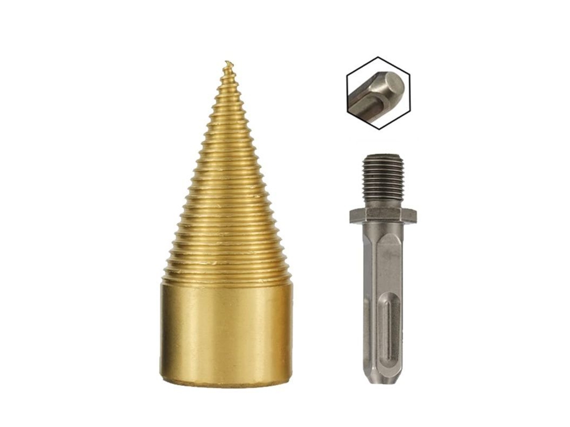 Broca Para Partir Madeira 42mm Com Cabo Quadrado Hexagonal Para Camping, Casa, Fazenda, Estufa