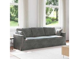Vidaxl Sofá Cinza Escuro 228 X 78 X 80 Cm Veludo