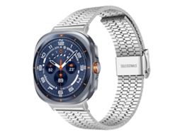 Bracelete de Aço Inoxidável com Fivela de 7 Contas Prata para Samsung Galaxy Watch Ultra XIAOMOYU (47mm)
