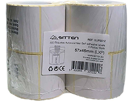 Etiquetas Térmicas, 57 x 45 mm, 4 Rolos