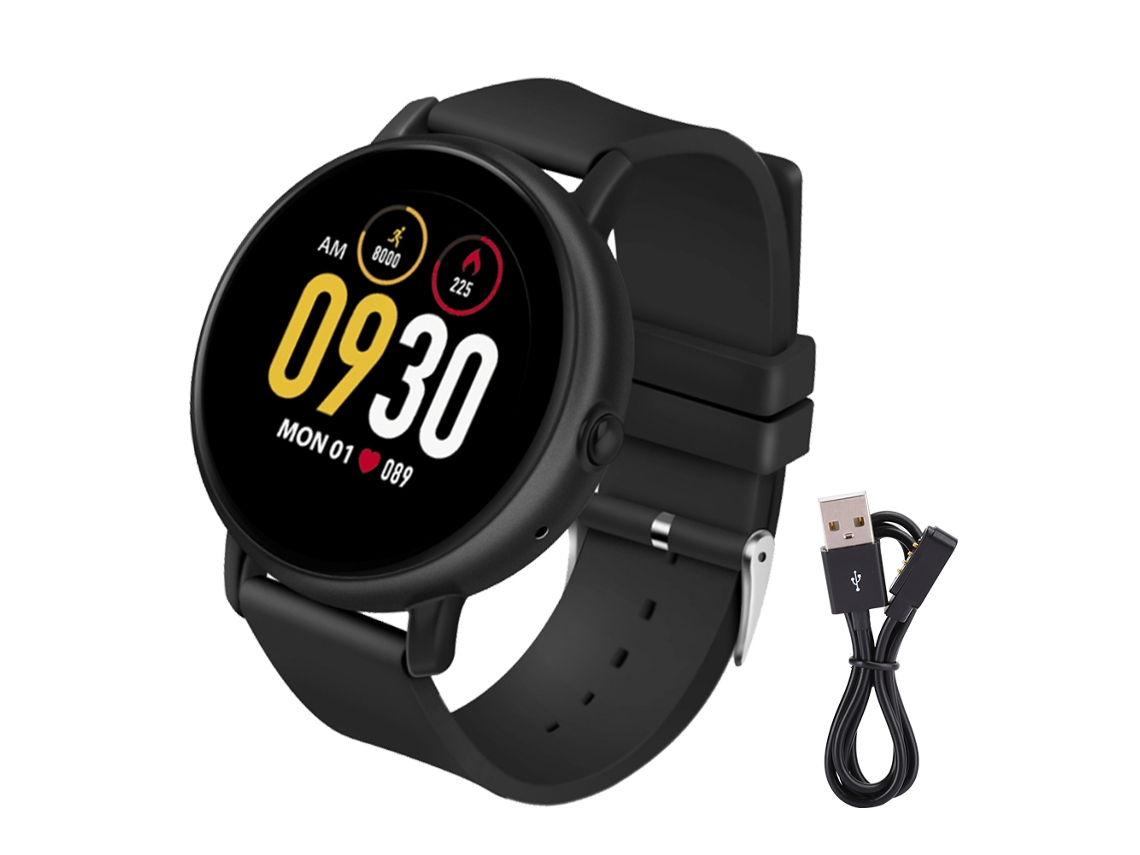 Pulseira Inteligente S666 com Tela Redonda, À Prova D'água e Bluetooth EOOCOO