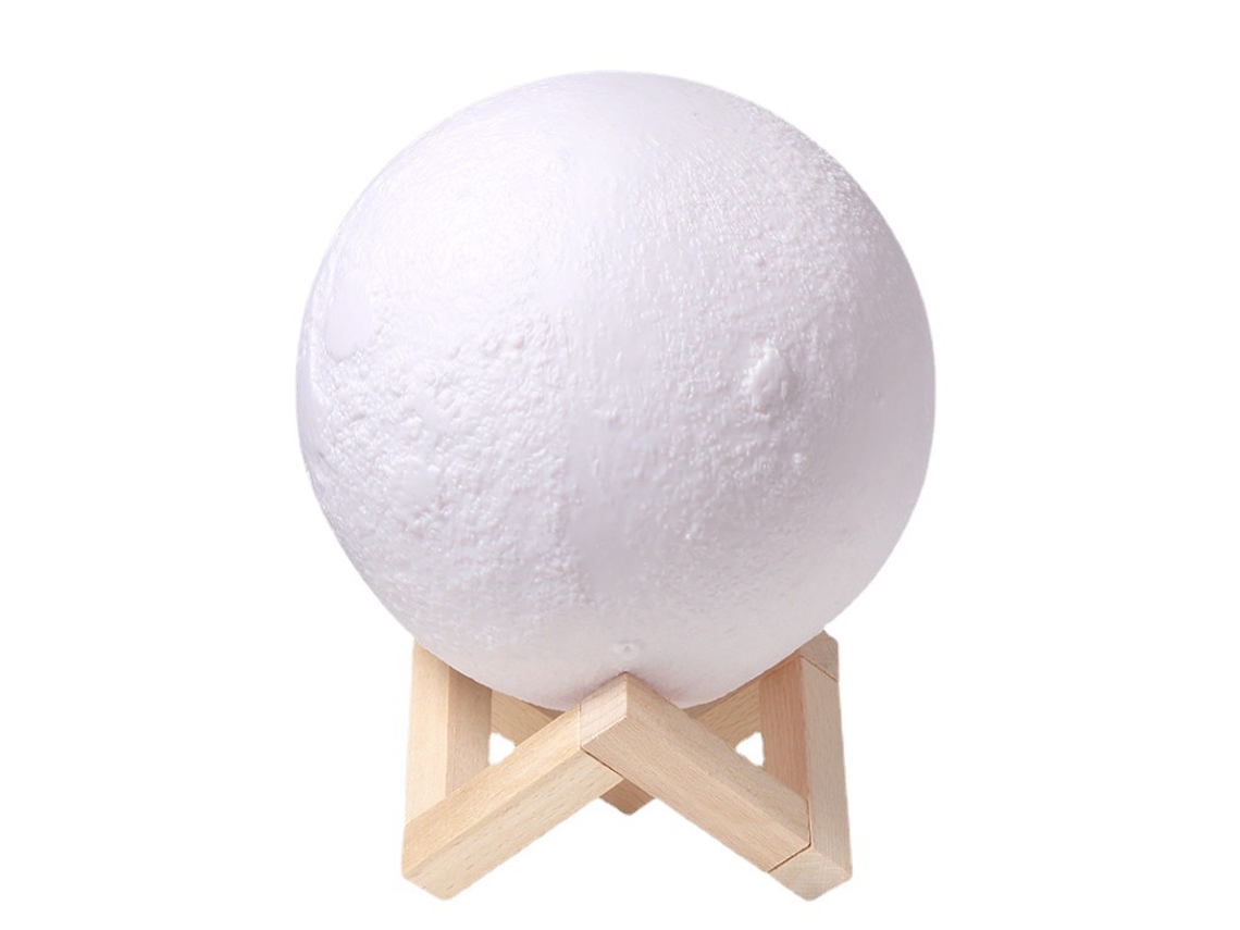 Luminárias, Luminária de Lua 15 Cm/ Abajur, Luminária de Lua, Cor Ajustável BRILVIBERA