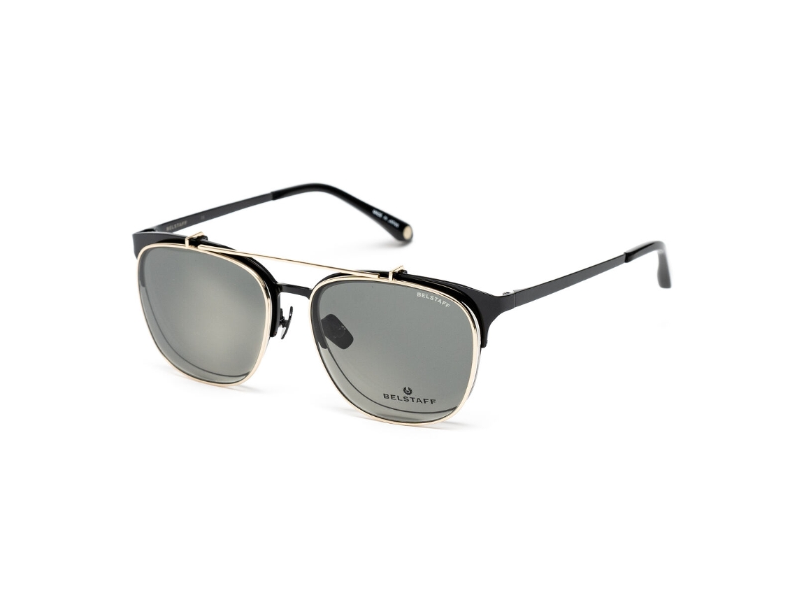 Armação para óculos de sol Belstaff Hatcher - Preto-Dourado-W (Preto - Titânio - Ø 55 mm)