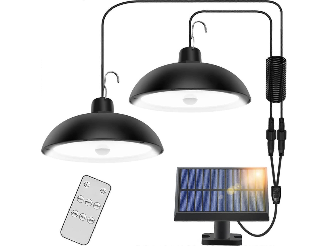 Omni luz Solar Exterior, 78 Leds com Sensor, Controle Remoto, Painel Ajustável 360°, 3 Níveis de Brilho, Impermeável Ip65