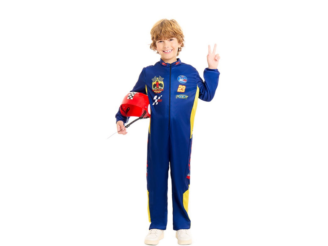 Fato de piloto de corrida para menino