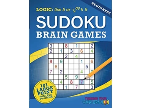 Livro Beginners Sudoku Brain Games de Chris Saldrick (Inglês)