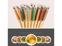 Conjunto De Sushi Palitos De Madeira 24cm 1/5 Pares