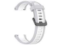 Pulseira Em Silicone Para Garmin Forerunner 165 (22 Mm) Cinza Claro/branco Hexinyigjly