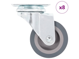 Vidaxl 8 Pcs Rodas Giratórias 50 Mm