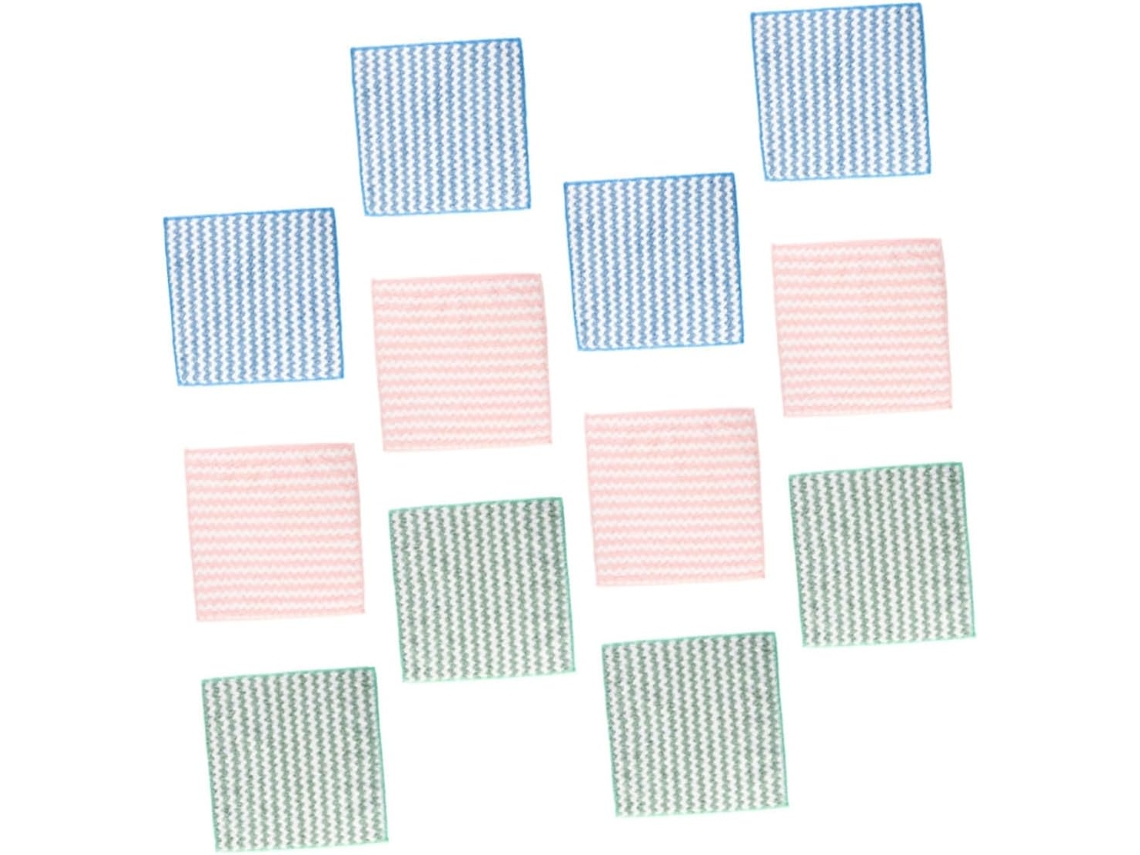 Conjunto De 12 Panos Prato Microfibra, Absorventes E Macios Para