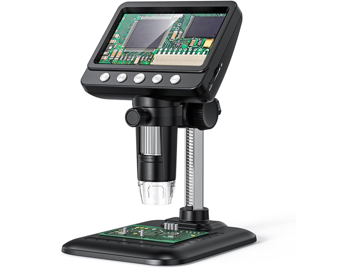Microscópio Digital Ips De 4,3 Polegadas, Ampliação De 1000x, 32 Mb