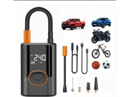 Compressor De Ar Portátil Para Inflar Pneus, 150 Psi, Monitoramento De Manômetro Digital Zeuxo