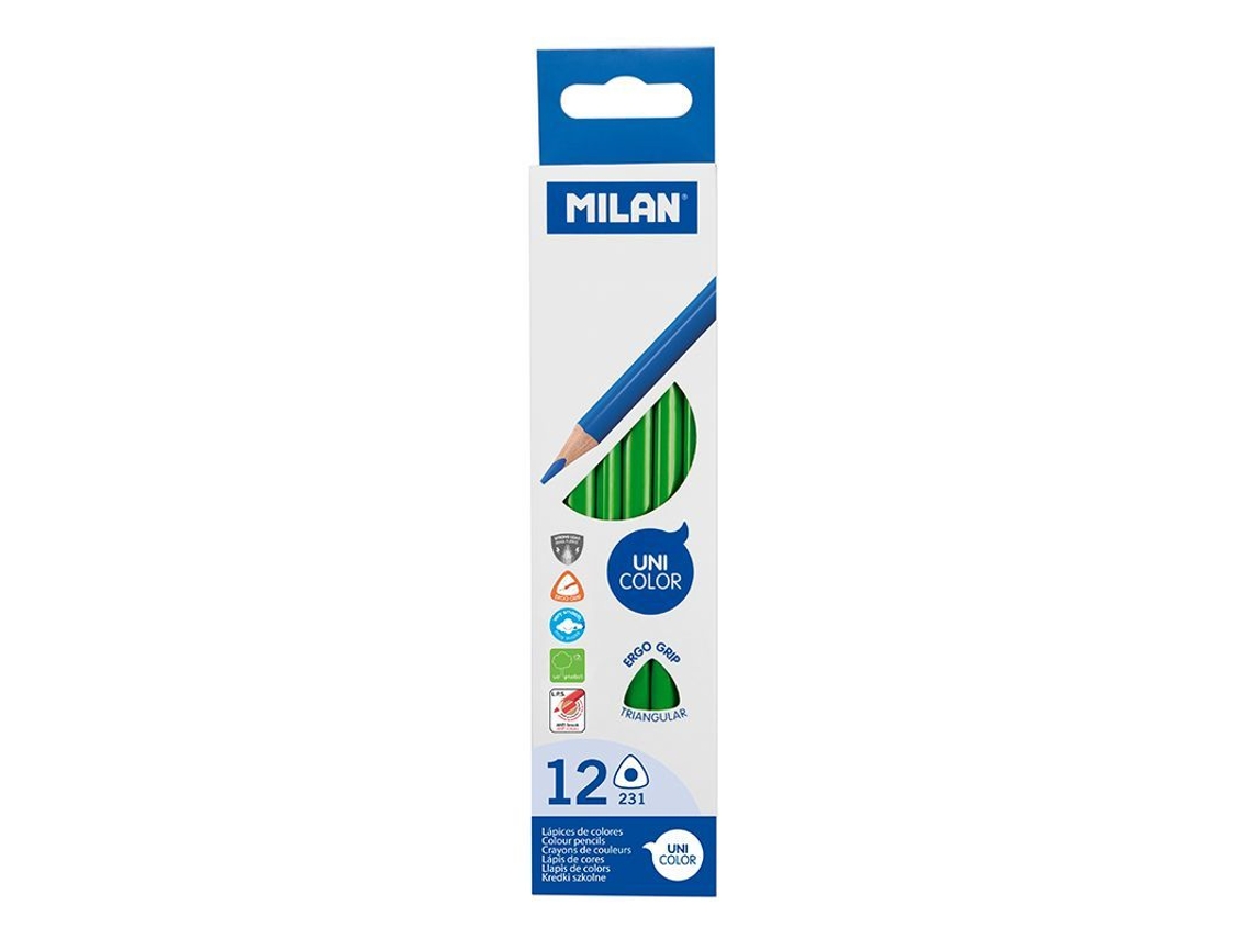 Lápis de Cor Triangulares MILAN Verde Escuro