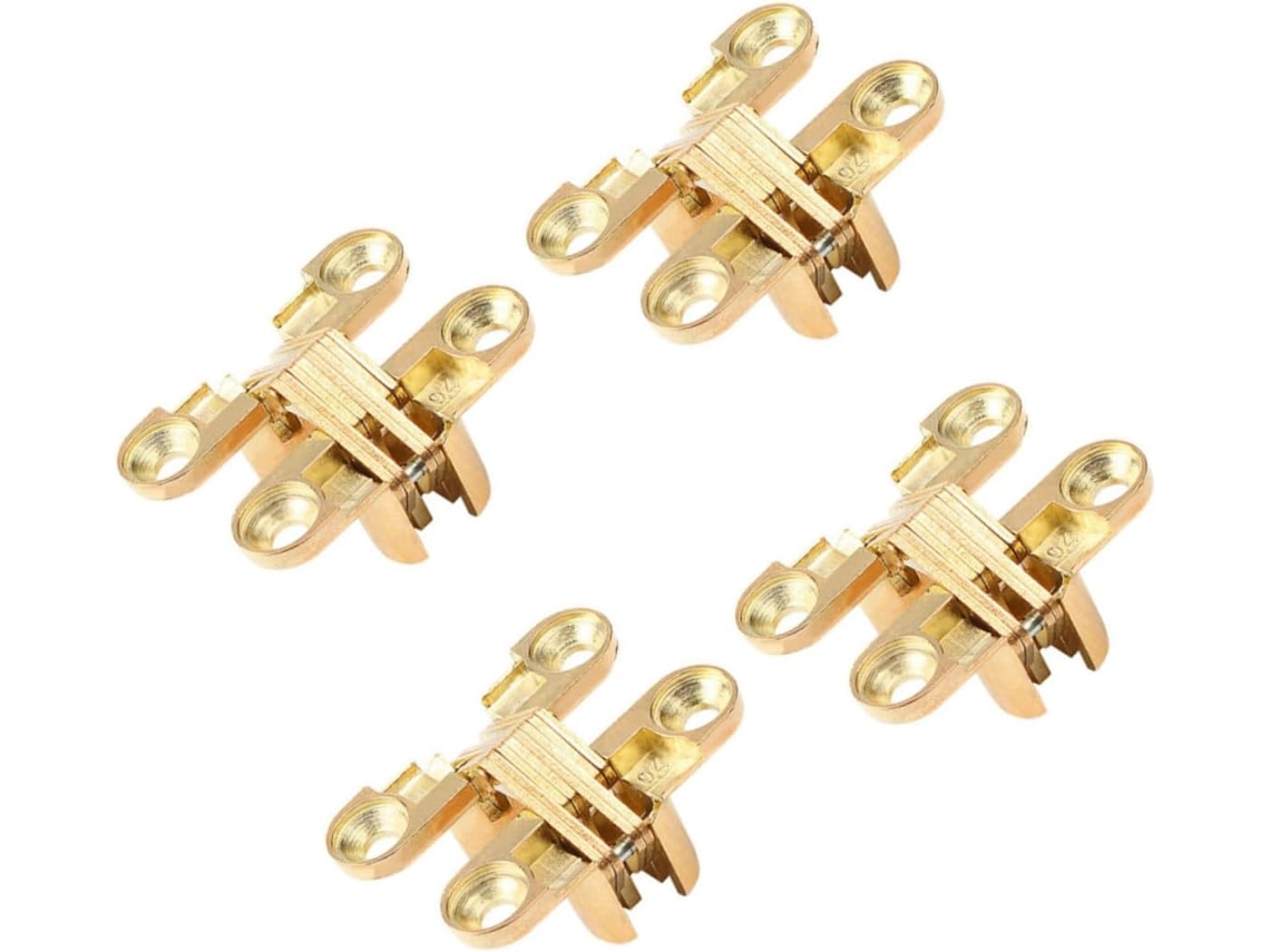 Conjunto De 4 Suporte Mesa Em Liga Zinco Dourado, E Fácil Para Mesas