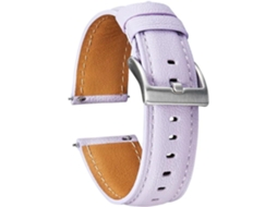 Pulseira de couro com 24 Mm Confortável Água Resistente Fivela Aço Inoxidável S/MARCA