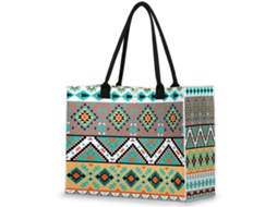 Bolsa Tropicallife Grande Geométrica Boêmia Etnica para Mulheres e Homens (42x17cm)