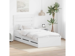 Vidaxl Estrutura Da Cama Branco 90 X 190 Cm Madeira De Engenharia