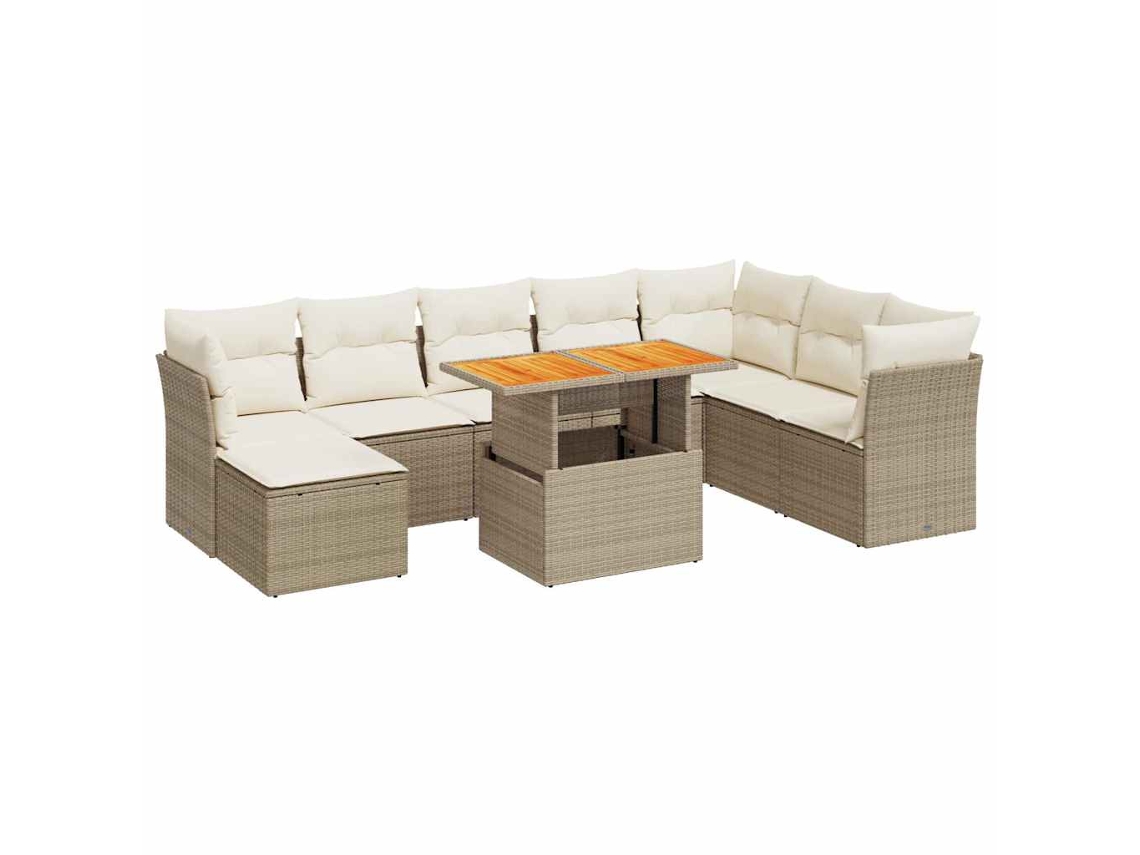 Garden Sofa Set, Garden Sofa Sets Vidaxl Bege Rattan / Vime (n/a)