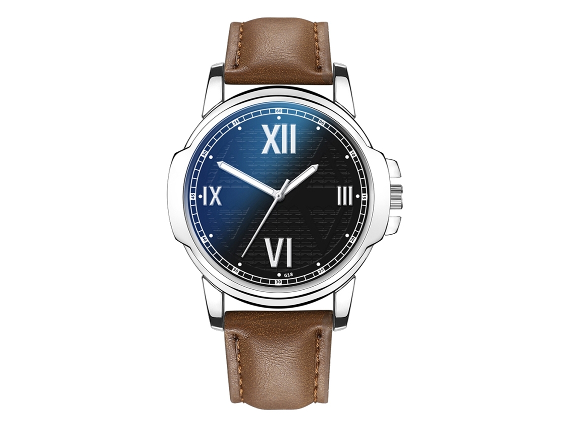 Reloj De Cuarzo Con Correa De Cuero Pu Estilo Simple Moderno Hombre(5)