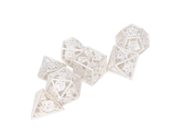 Primerox 7pcs Dados Poliédricos Ocos de Cobre para Jogos de Rpg Festas de Férias Mesa