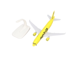 Primerox modelo de Avião 320 de Liga Alta Simulação com Base de Exibição Amarelo Branco