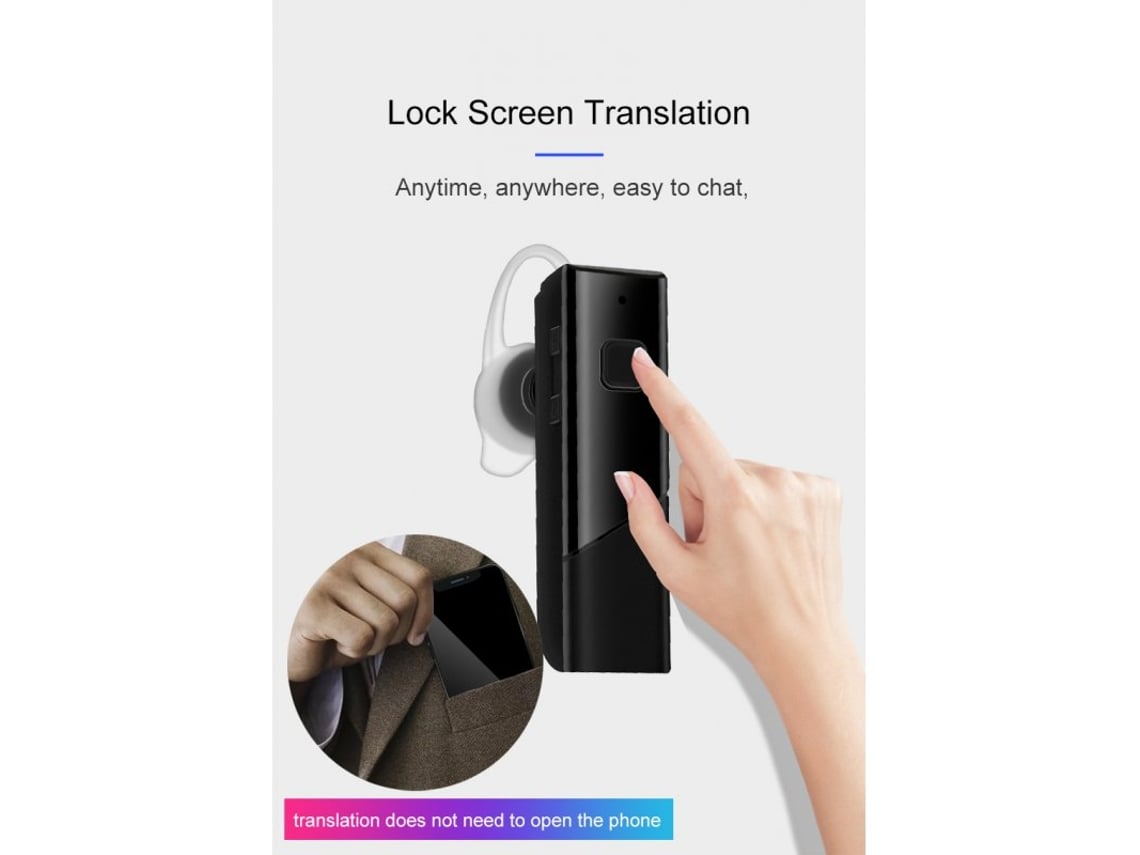 JoveTrans Mix, tradutor de linguagem portátil, dispositivo tradutor para  tradução sem fio em movimento (preto) : : Eletrônicos